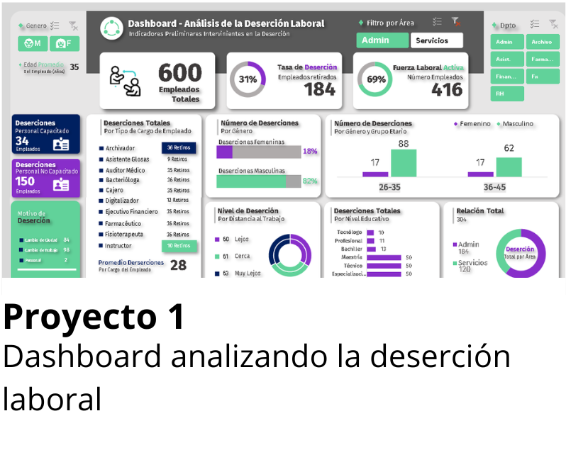 Dashboard analizando la deserción laboral